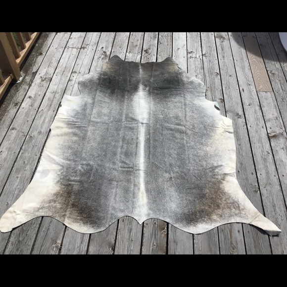 Other - 5x5 Genuine Hide-on Cowhide Rug Throw Hide New Brown White Western…